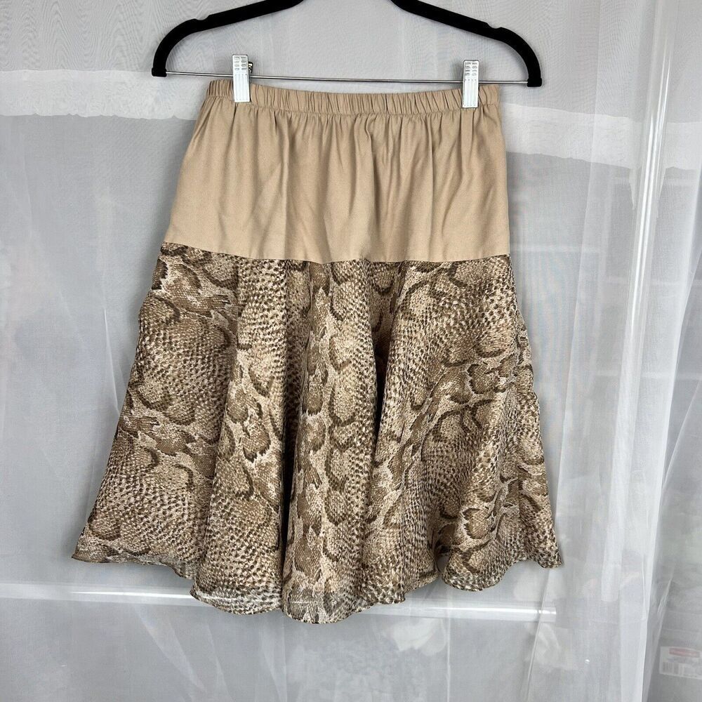 vintage snakeskin flared short skirt sz 10p western cowgirl desert snake layer